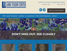 Tablet Screenshot of longvisioncenter.com